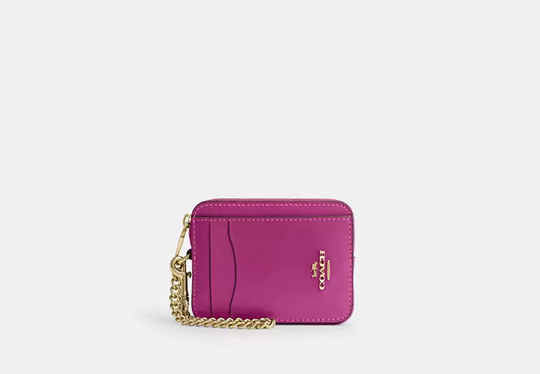 Zip Card Case Fucsia